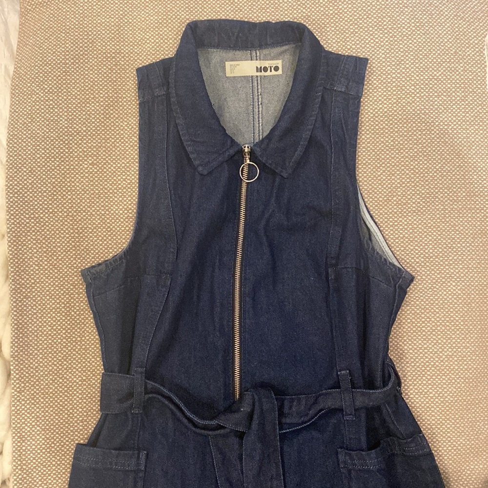 TopShop collard denim dress - Picture 3 of 6